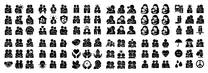 Obraz premium People and emotions icons set
