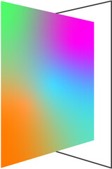 Rectangle, Door, Window, frame, line, neon, gradient, color, colorful, rainbow, modern, graphic, design, vector, black, shape