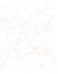 Minimalist abstract background featuring delicate wavy lines and scattered dots design