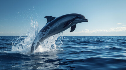 Fototapeta premium dolphin jumping out of water