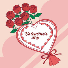 greeting card with roses