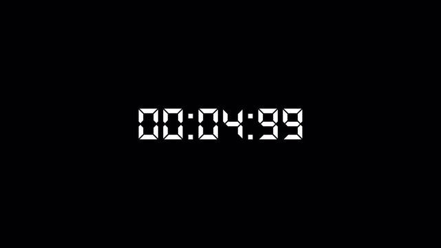 30 second countdown animation with transparent background,30 second countdown timer, countdown video with alpha channel in 4k.