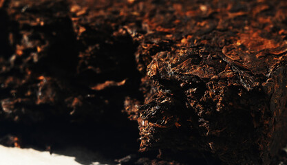 Pressed Pu-erh Tea Texture, Compressed Chinese Tea Leaves Macro