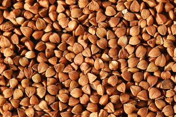 Buckwheat Grain Texture. Food Background