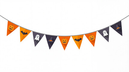 Fototapeta premium Halloween bunting flags