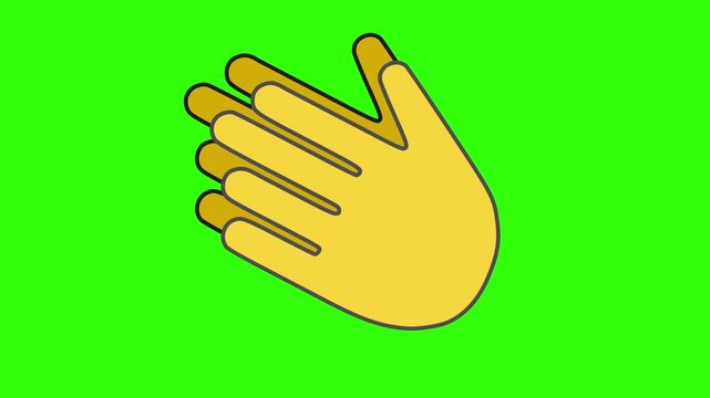 Clapping hands emoji animation on green screen