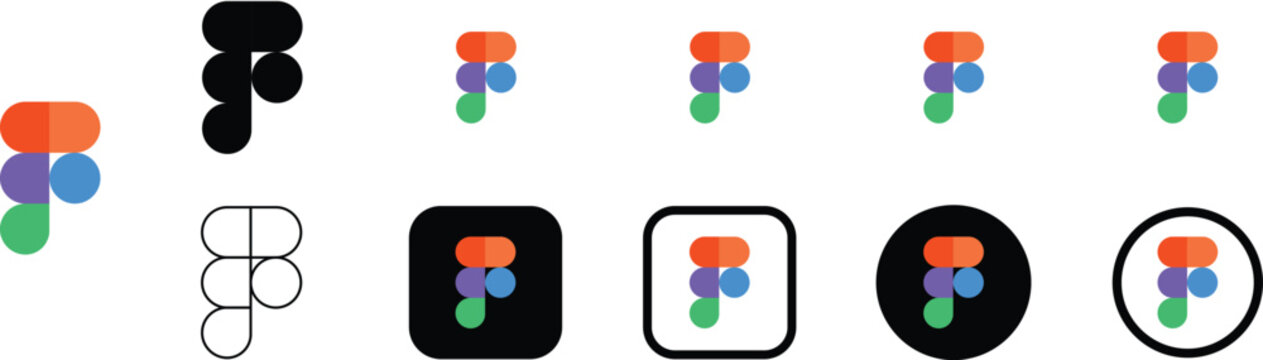 figma logo icon. figma social media