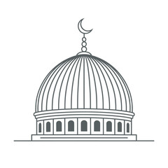 Fototapeta premium Islamic Mosque Dome - Traditional Architecture Symbol