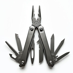 Stainless steel multitool with pliers knife screwdrivers and more. Compact gadget for camping repair outdoor survival and everyday tasks. Versatile pocket helper.