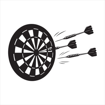 darts on white background