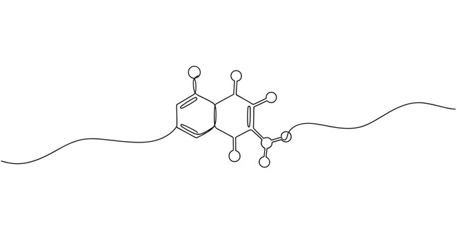 Black and white molecular structure diagram on white background. no editable stroke