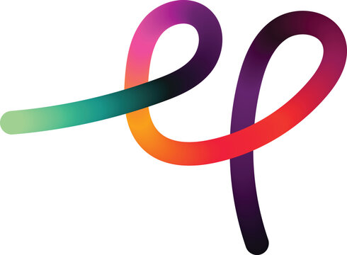 Illustration of colorful gradient infinity loop symbol with vibrant hues