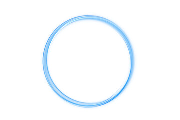 Blue shining ring light PNG with radiant LED glow, soft swirl motion and transparent cutout perfect for futuristic banners and digital compositions
