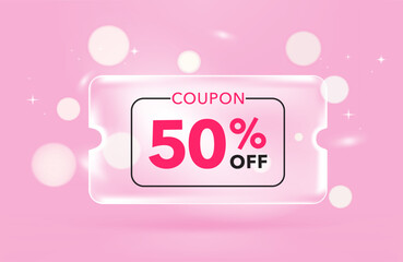 Transparency Glassmorphism isolated background. 3d vector rendering