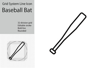 Baseball bat icon, batting image