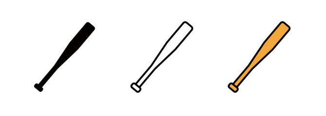 Baseball bat icon, batting image