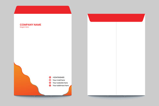 Envelope design. Vector corporate envelope design template. DL Envelope template. A4 Envelope vector design.