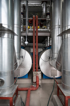 Industrial piping systems in modern construction