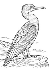 Fototapeta premium birds coloring page, bird coloring pages, wildlife coloring sheets, tropical bird coloring page, bird coloring book, animal coloring page, animals coloring book