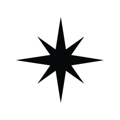 Obraz premium Star Spark Icon, Shine Light Decorative Vector