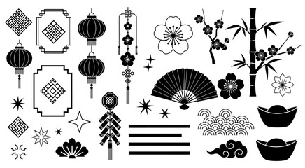 Chinese New Year Icons Set