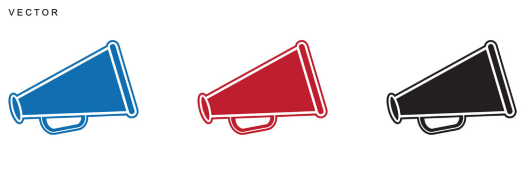 Cheer Megaphone collection, Cheer Megaphone Silhouette on a white background