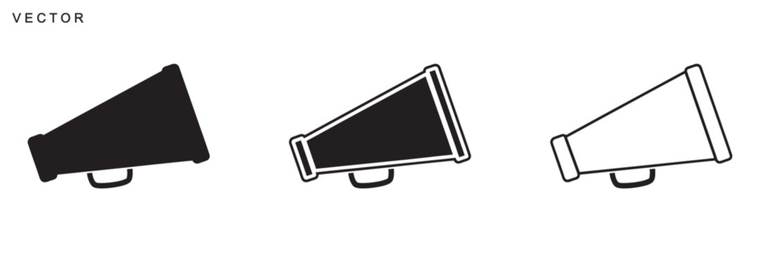 Cheer Megaphone collection, Cheer Megaphone Silhouette on a white background