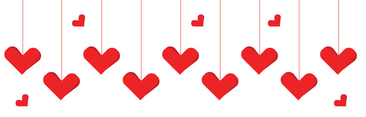 Red heart background, Various different hand drawn heart icon love collection isolated on white background.Red heart symbol for Valentines Day.