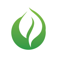 Green nature leaf icon design