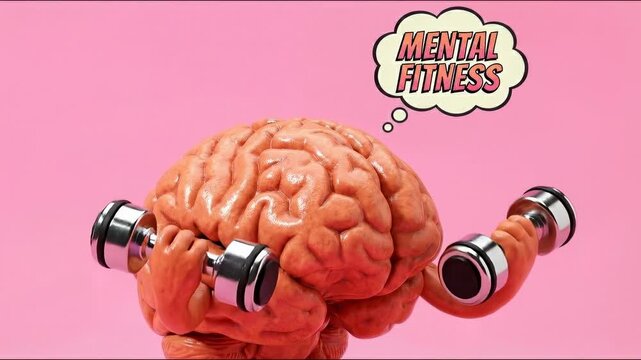Brain training with dumbbell exercises, it's about mind strength and mental health!