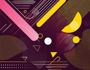 abstract modern memphis style background