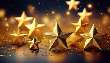 gold glitter stars sparkles