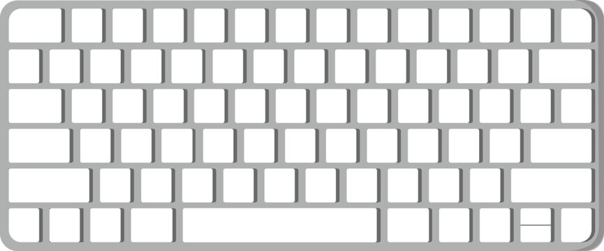 Keyboard Vector in Neutral Grey Design