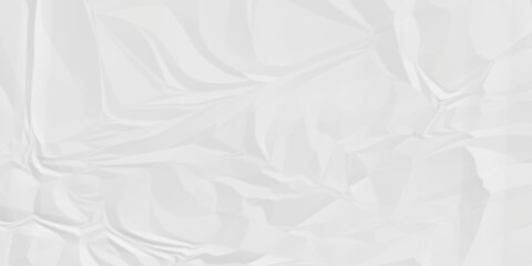 Obraz premium Crumple crushed white paper obsolete rumple craft design. wrinkle ripped creased crumple aged closeup recycled document grunge paper background.