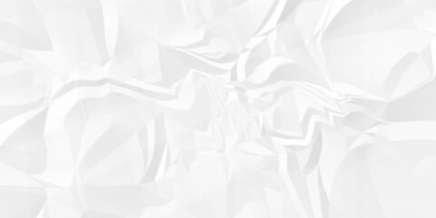 Obraz premium Crumple crushed white paper obsolete rumple craft design. wrinkle ripped creased crumple aged closeup recycled document grunge paper background.