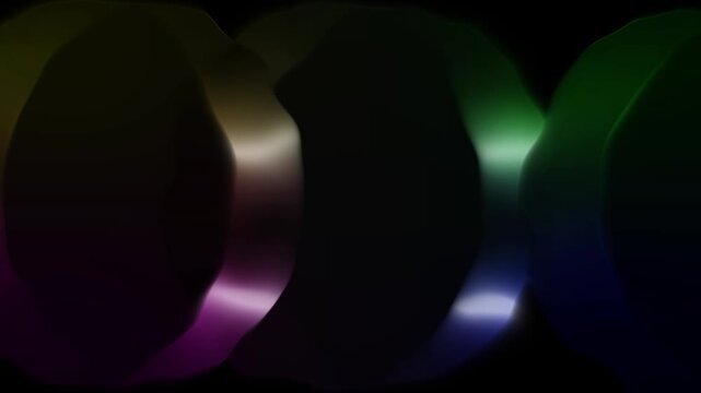 Pulsating Glossy Rings Abstract Chromatic Flow Dark Aesthetic Background