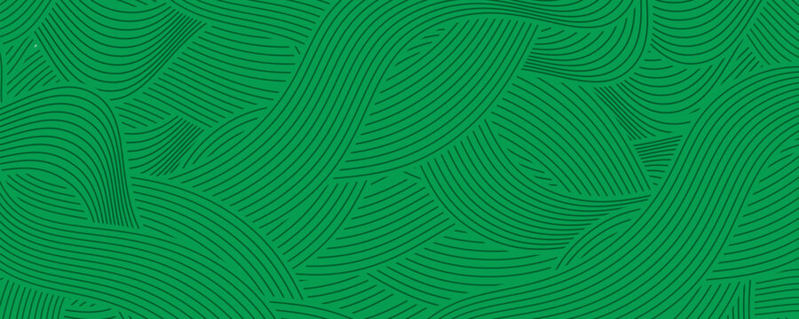 farm green banner, organic abstract background with fields. wavy green lines, natural organic products. ecology background. striped farmer green Pattern