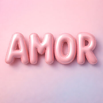&lsquo;AMOR&rsquo; en letras inflables