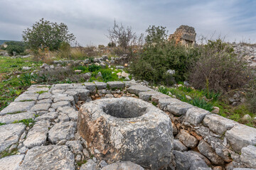 Kanlıdivane (Canytellis) Ancient City view in Mersin District of Turkey