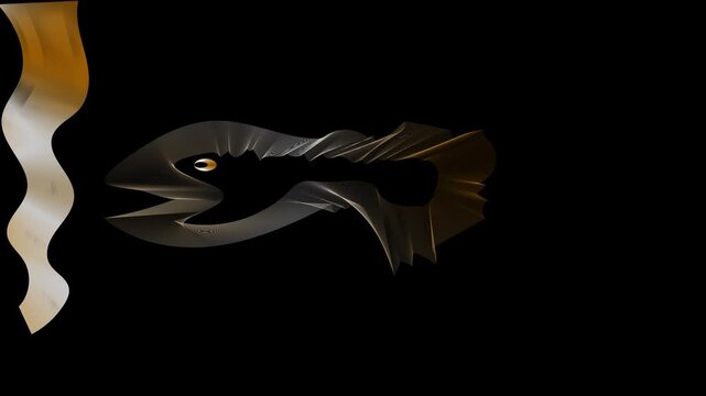 dragon on black background