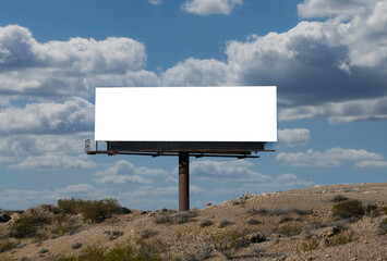 Blank billboard in desert © Randy Harris