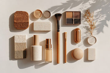 Assorted wooden blocks and cubes arranged in a natural light setting