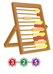 Kids counting frame. vector illustration