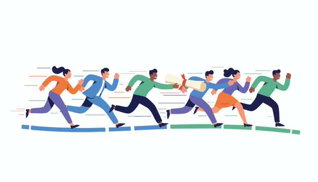 Agile corporate team accelerating professional development and securing essential credentials on the fast track.