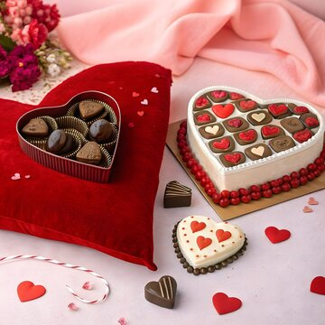 It's preparation of valentine's day.choclates melts heart the soul everyone making celebration unforgettable  sweet love bite in every vibe