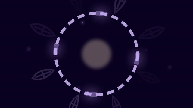 Abstract digital artwork featuring a central sphere with surrounding geometric shapes and soft lights