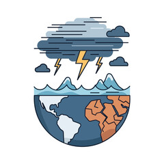 Earth suffering from storm, drought, and climate change crisis