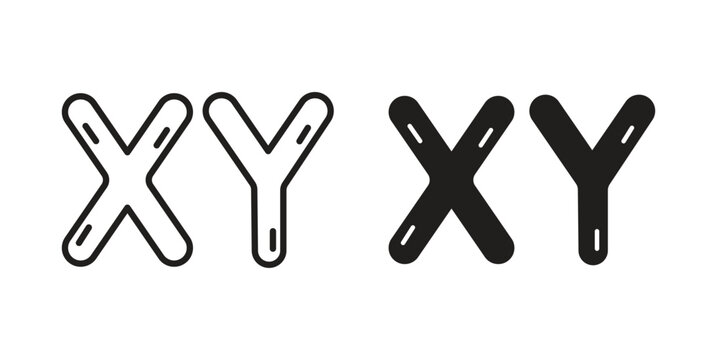 Masculine Chromosomes icon concept template. linear or solid icon collection