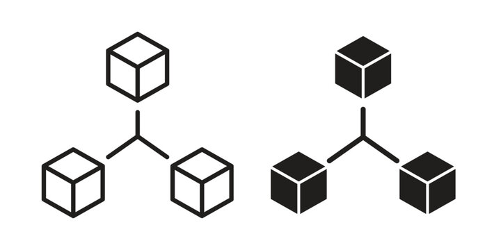 Modules icon concept template. linear or solid icon collection