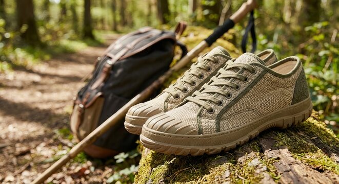 Footwear with uppers made from hemp canvas Lightweight yet resil